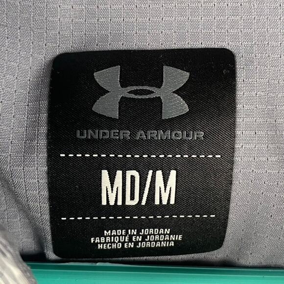 Under Armour Gray Gingham Check Long Sleeve Button Shirt Women’s Medium - Picture 5 of 9